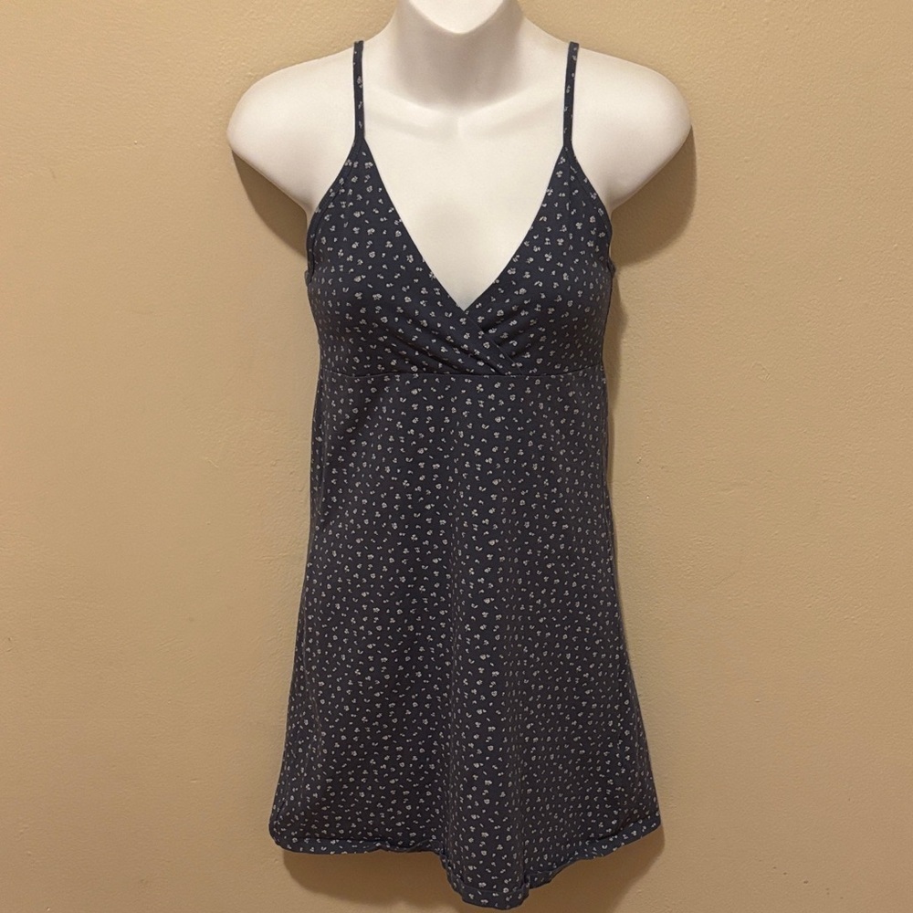 Brandy Melville Navy Mini Dress with White Accents